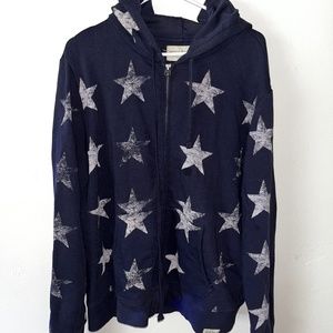 Vintage Denim & Supply Ralph Lauren Faded Star Full Zip Hoodie in Navy Size XL